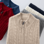Men's Cable Knit Cashmere Cardigan