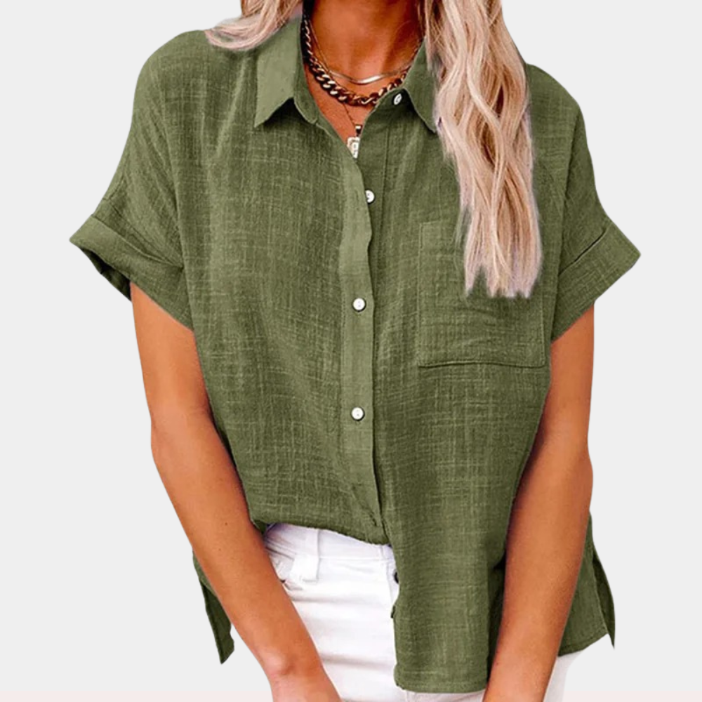 Breathable Cotton Shirt Loose Cut