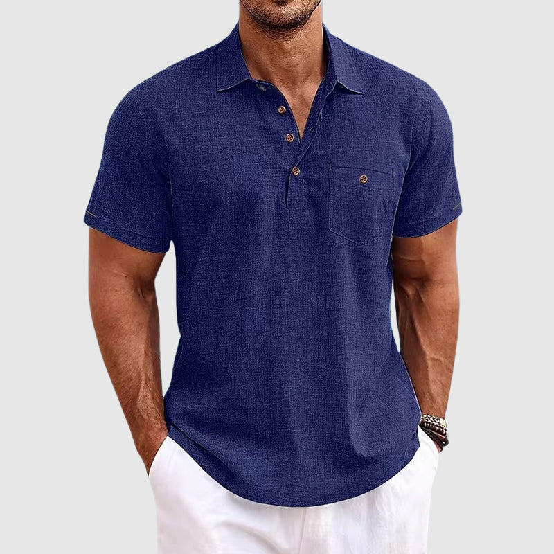 Classic Linen Polo Shirt
