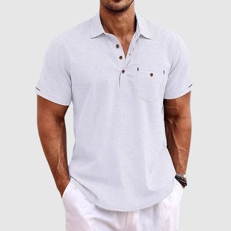 Classic Linen Polo Shirt
