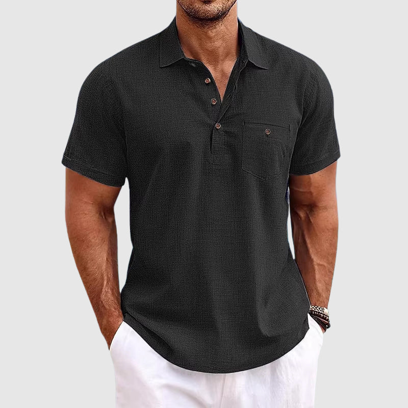 Classic Linen Polo Shirt