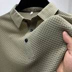 Polo Shirt Knitted Basket-Weave Texture