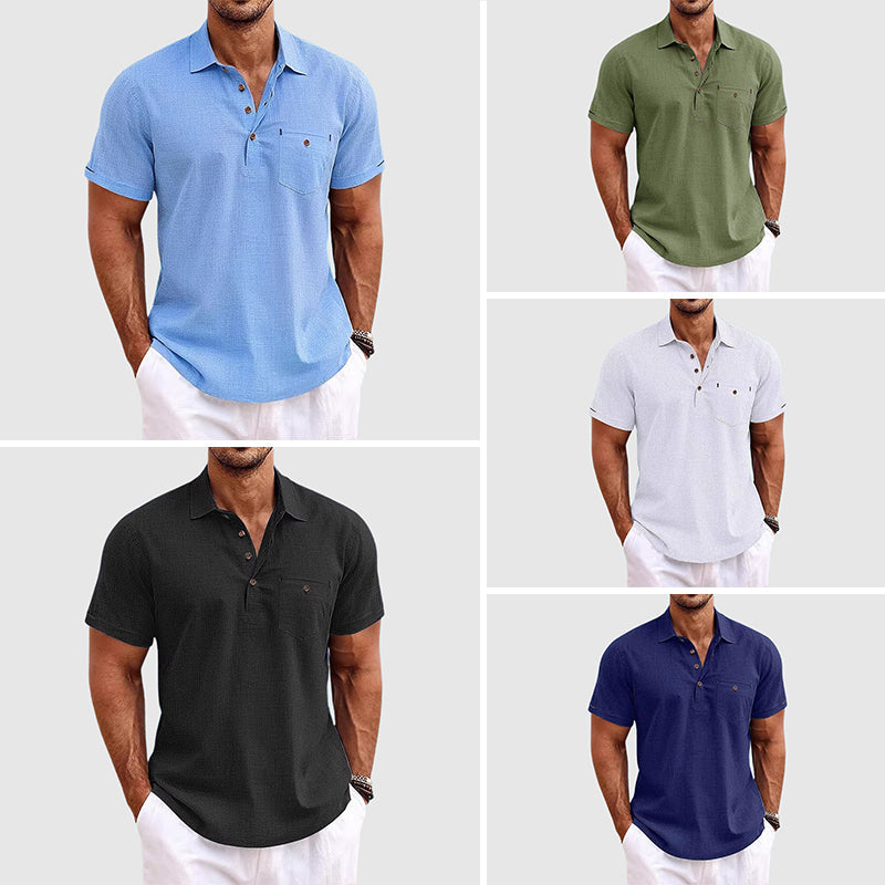 Classic Linen Polo Shirt