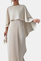 Flowy Pleated Chiffon Dress
