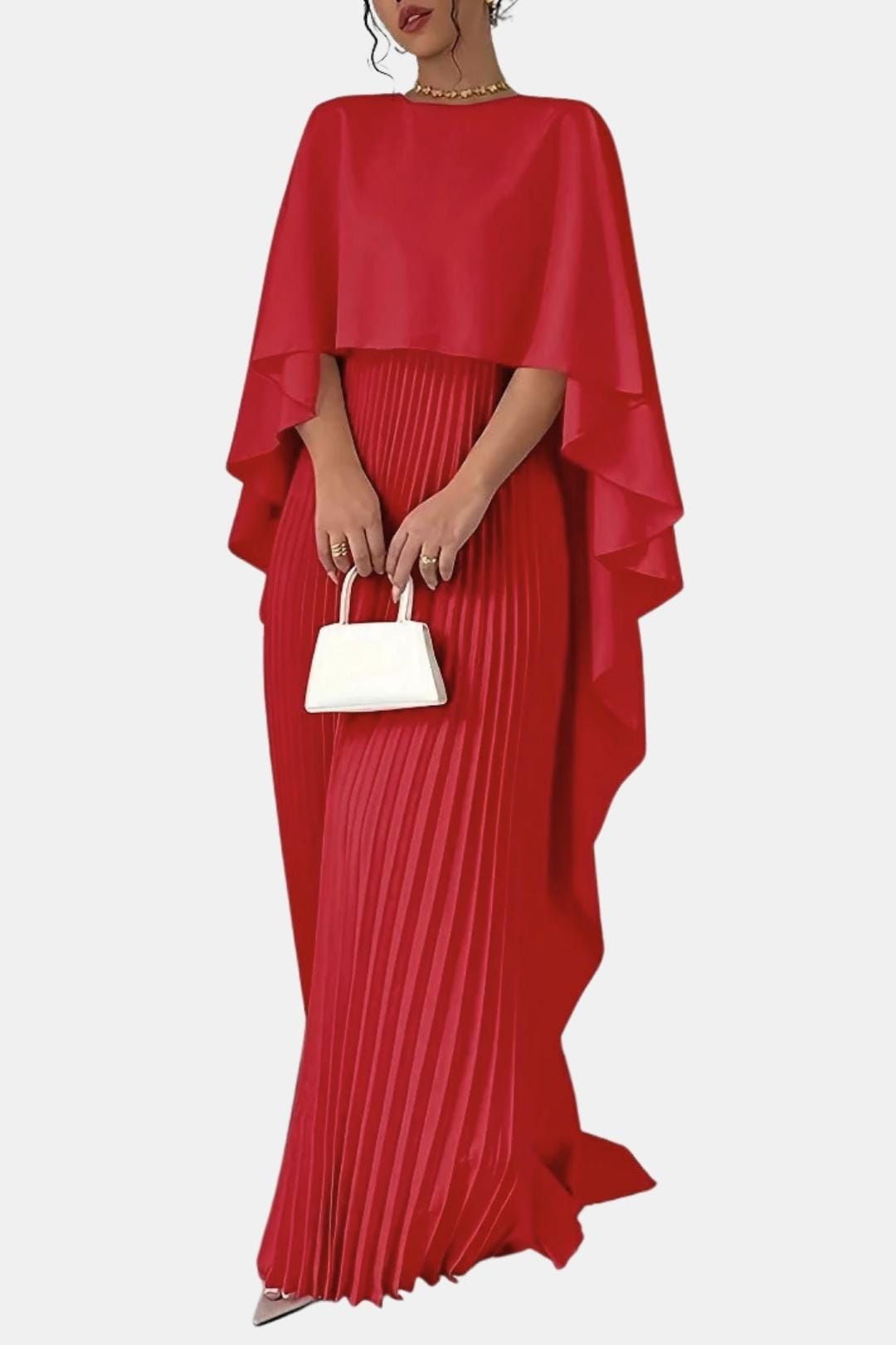 Flowy Pleated Chiffon Dress