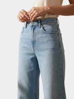 Wide Leg Light Denim Jeans