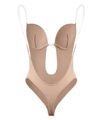 Women's backless shapewear bodysuit designed for open back outfits, featuring a seamless fit, adjustable straps, and a smooth silhouette to enhance curves 6