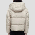 Women's Cropped Puffer Jacket with Hood