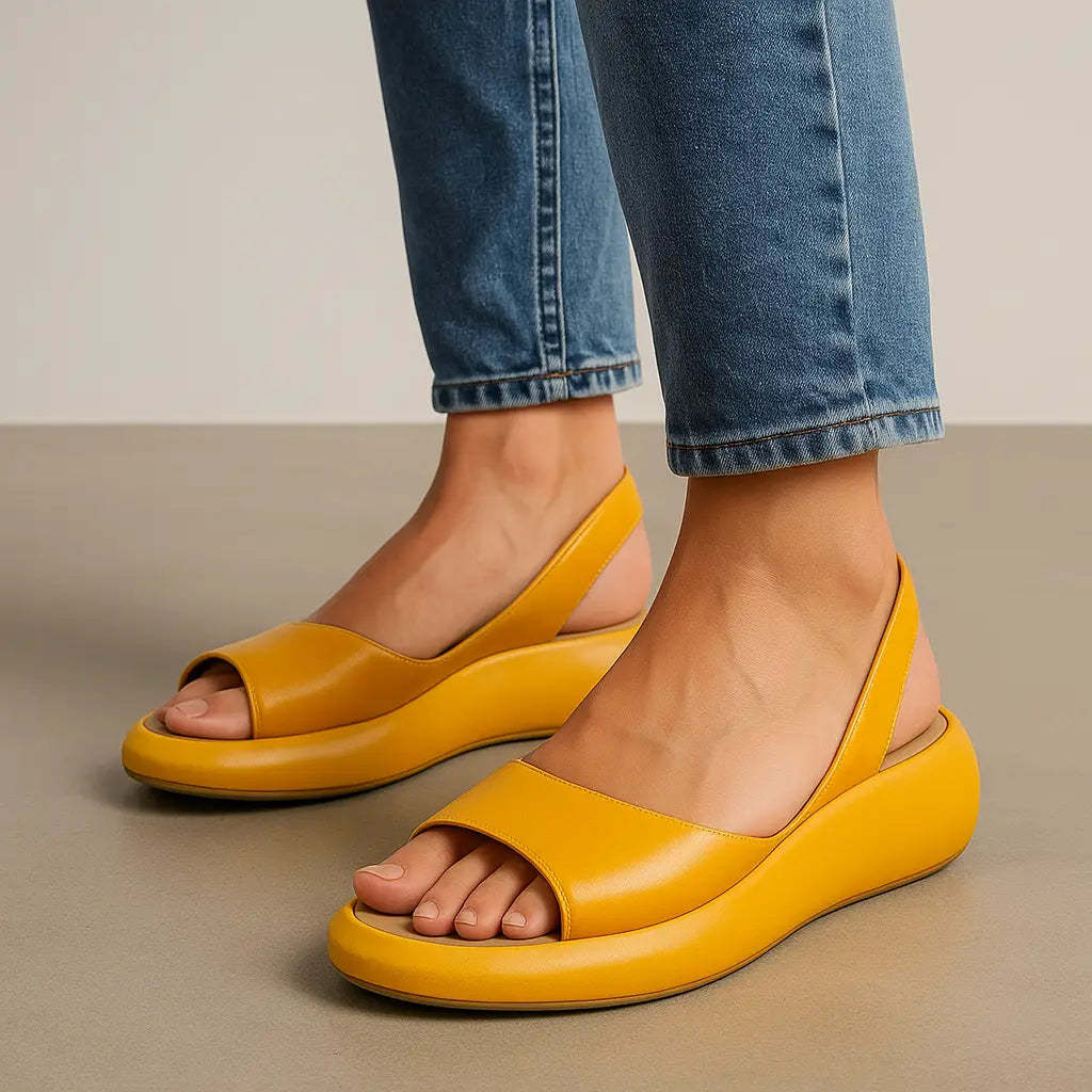 Women's cushioned sandals featuring an ergonomic design for comfort, perfect for summer outings and casual wear. 0