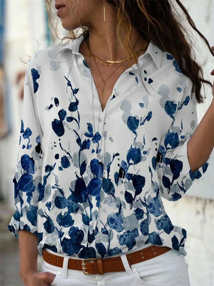 Women's long sleeve blouse designed for versatile office and casual wear, featuring a stylish cut and comfortable fabric. 4