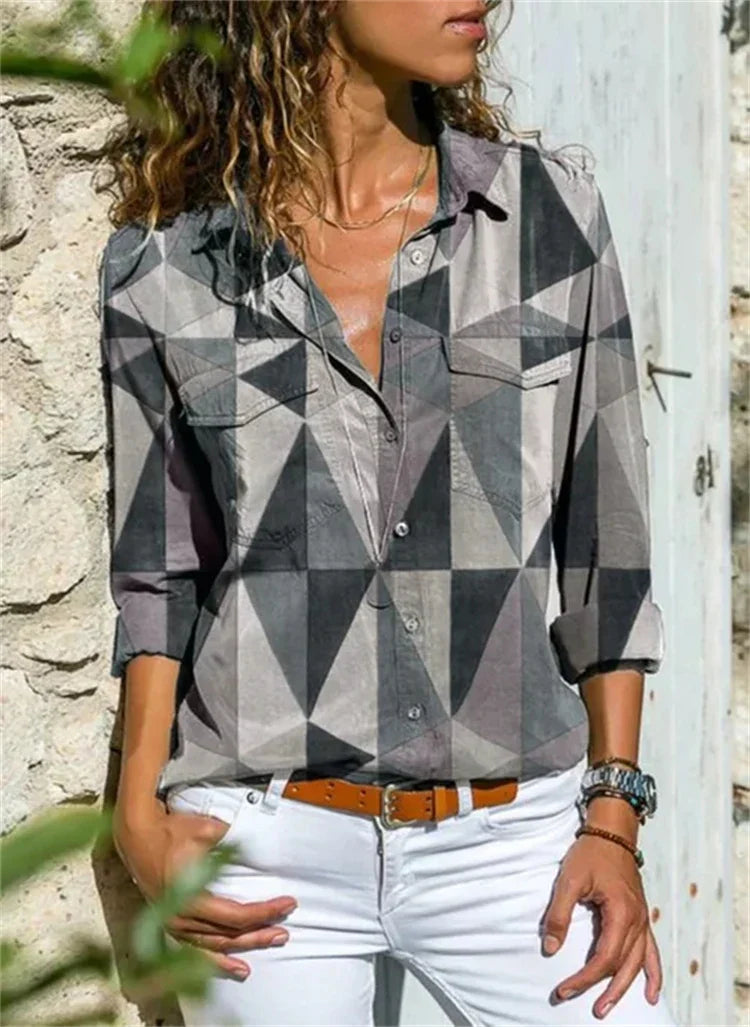 Women's long sleeve blouse designed for versatile office and casual wear, featuring a stylish cut and comfortable fabric. 6