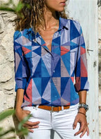 Women's long sleeve blouse designed for versatile office and casual wear, featuring a stylish cut and comfortable fabric. 8