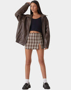 Leather Bomber Oversized Jacket