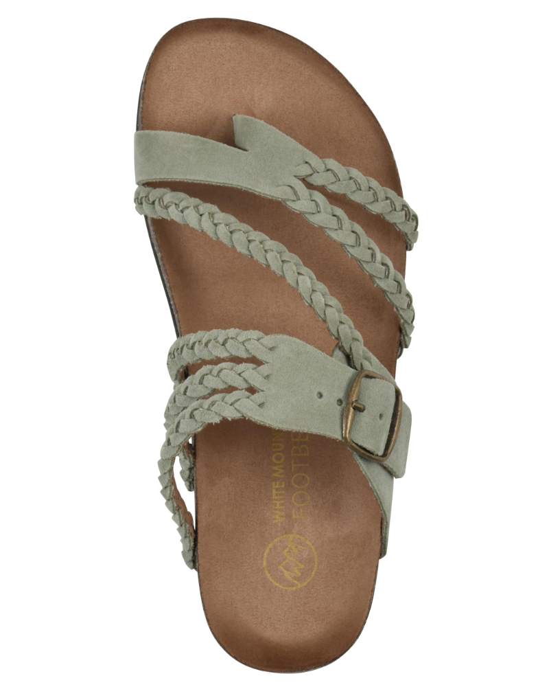 Women's braided open toe sandals featuring an ergonomic molded insole for comfort and style. 5