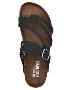Women's braided open toe sandals featuring an ergonomic molded insole for comfort and style. 8