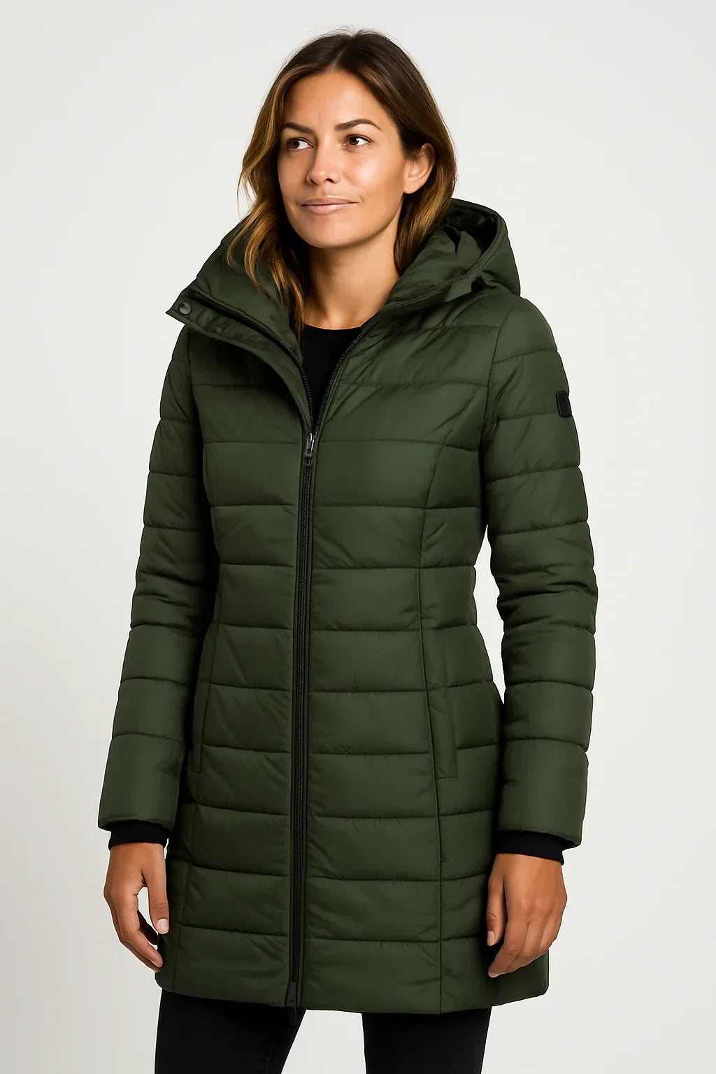 Women's Mid-Length Quilted Puffer Coat