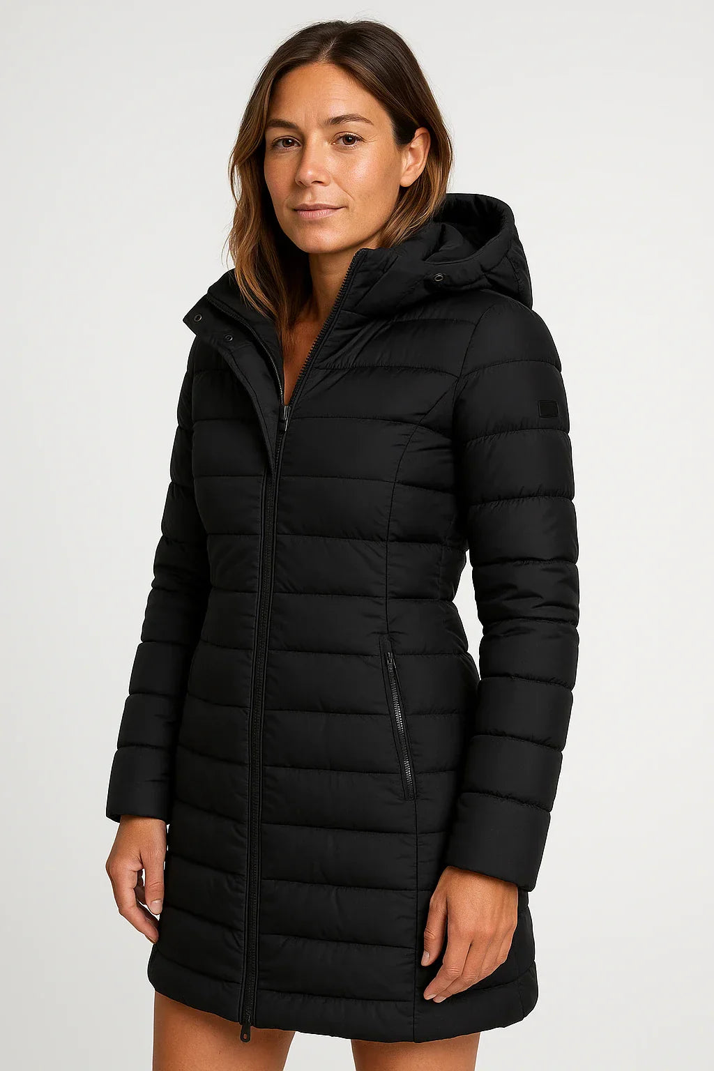 Women's Mid-Length Quilted Puffer Coat