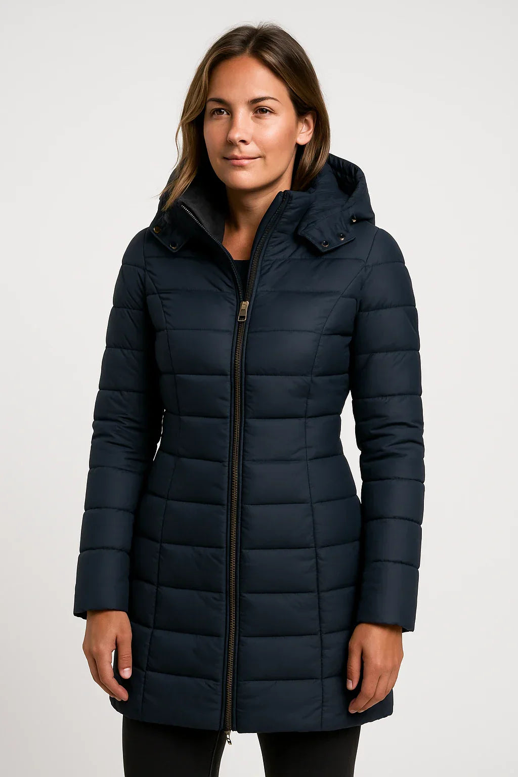 Women's Mid-Length Quilted Puffer Coat
