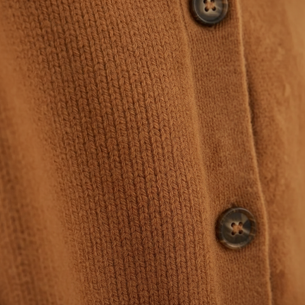 Collared button front knit cardigan
