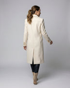 Women's Double-Breasted Cashmere Blend Longline Coat