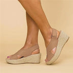 Crossover Wedge Espadrilles Sandals