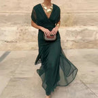 Women's Wedding Guest Off-Shoulder Floral Maxi Dress