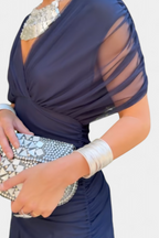 Women's Wedding Guest Off-Shoulder Floral Maxi Dress