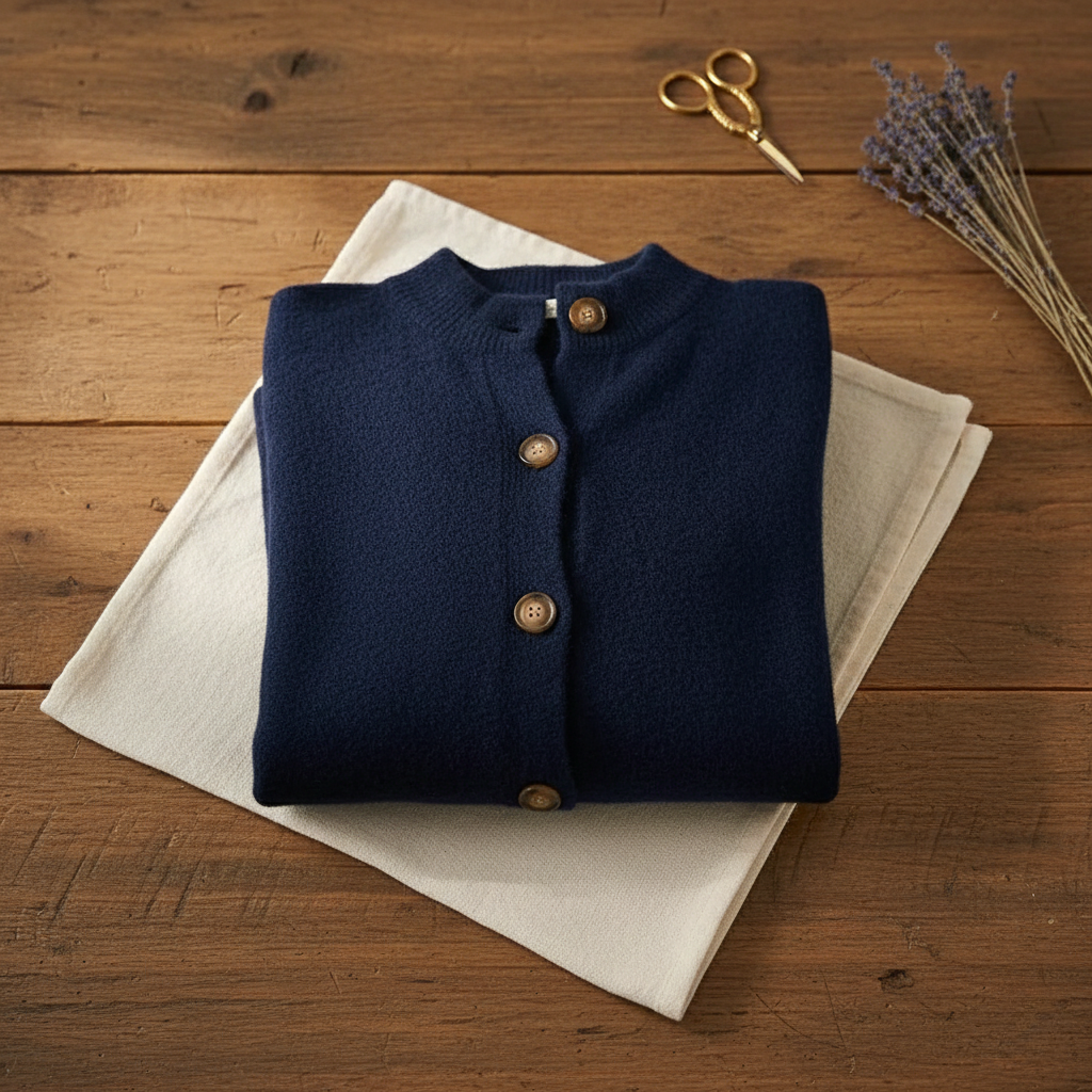 Collared button front knit cardigan