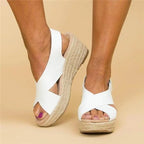Crossover Wedge Espadrilles Sandals