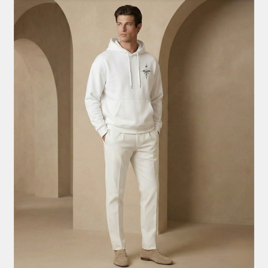 Men's Graphic Pullover Hoodie Vintage Compass