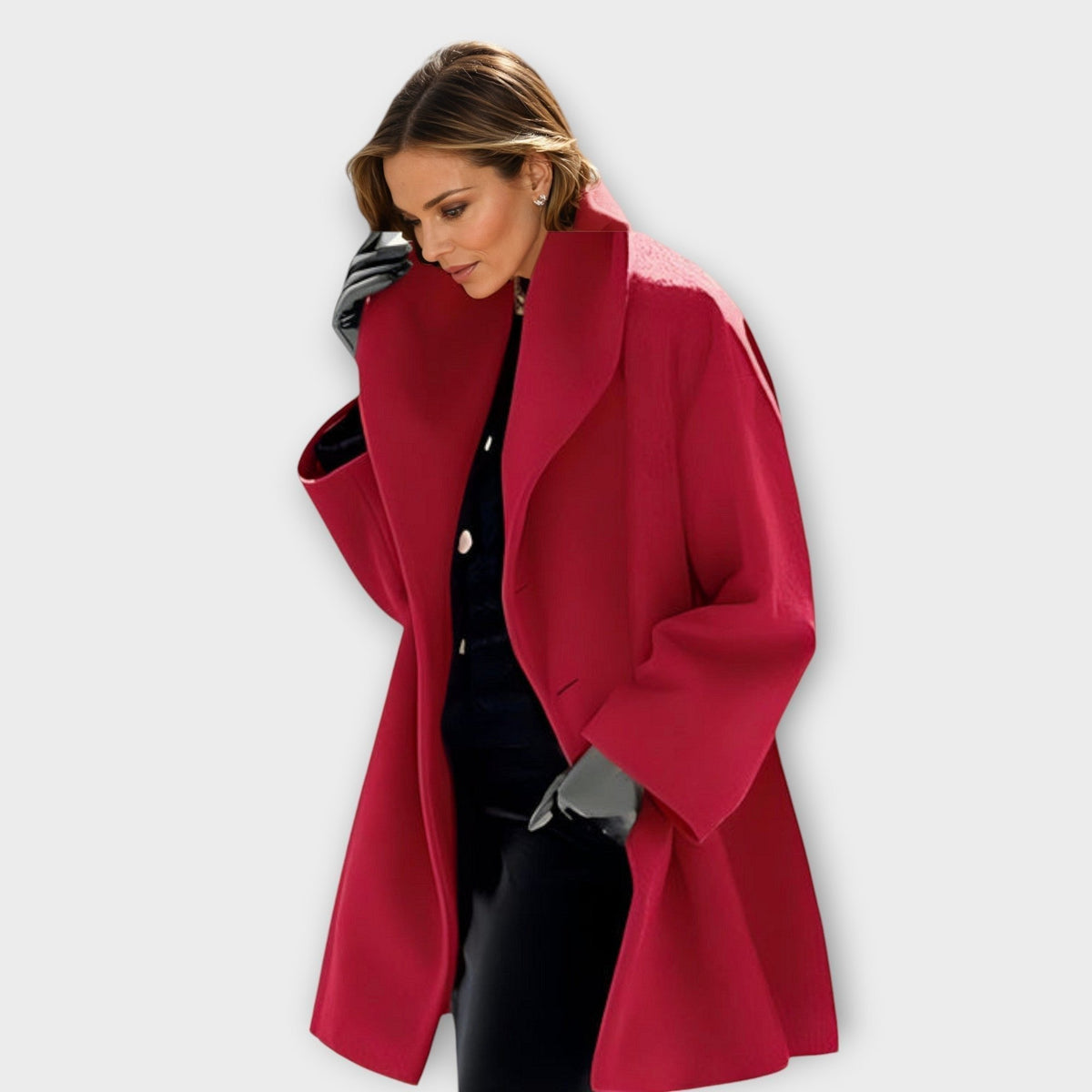 Women's windproof water resistant winter coat in red