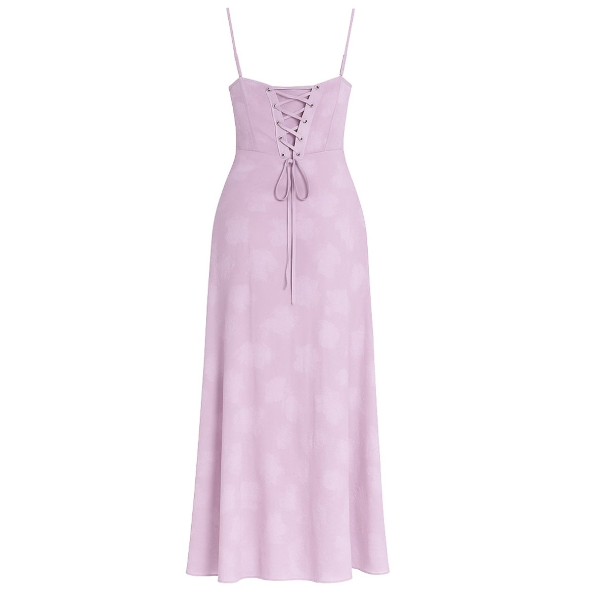 Floral Jacquard Maxi Gown with Corset Back