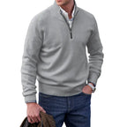 Cashmere Zip Neck Sweater