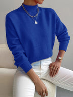Classic High Neck Sweater – Soft Knit Pullover for Effortless Elegance