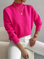Classic High Neck Sweater – Soft Knit Pullover for Effortless Elegance