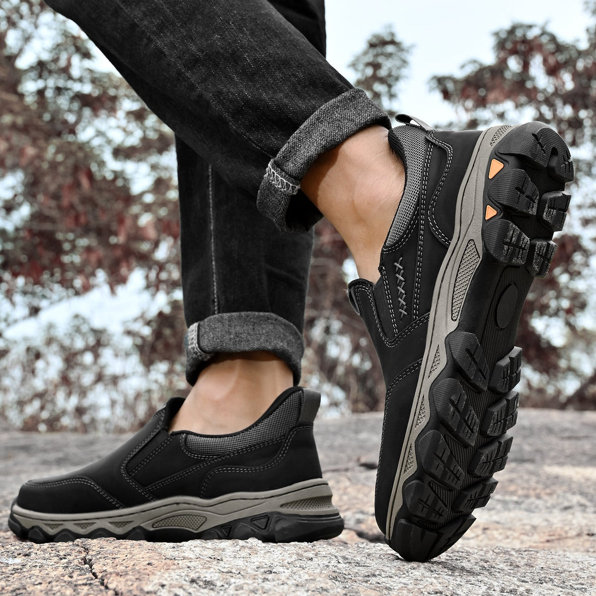 Men's orthopedic everyday slip on walking shoes
