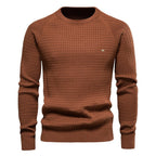 Men's Textured Knit Pullover Long Sleeves