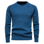 Men's Textured Knit Pullover Long Sleeves