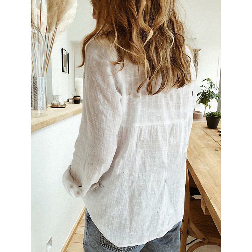 Casual Linen Summer Blouse