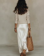Women's elegant two piece maxi skirt set for wedding guests