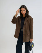 Women's Longline Suedine Blazer