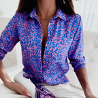Printed Button-Up Blouse